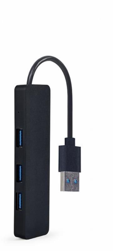 Концентратор USB 3.0 Gembird 4хUSB3.0, пластик, Black (UHB-U3P4-04)