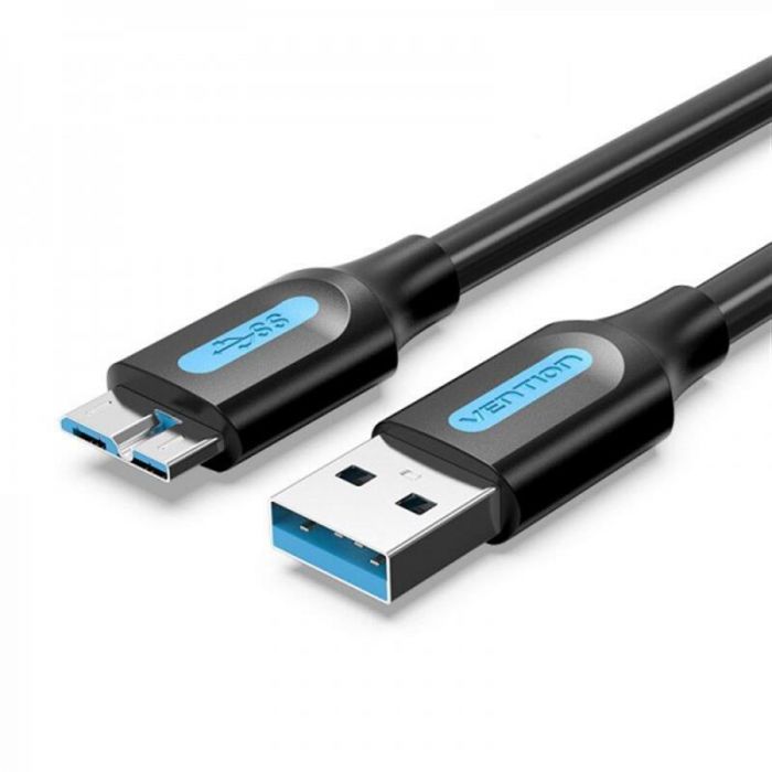 Кабель Vention USB - micro USB Type-B (M/M), PVC Round nickel-plated, 2 м, Black (COPBH)