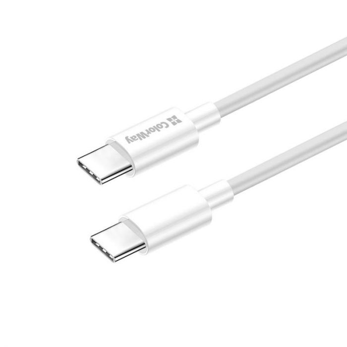 Кабель ColorWay USB Type-C - USB Type-C (M/M), PD Fast Charging 65W, 3.0 А, 2 м, White (CW-CBPDCC056-WT)