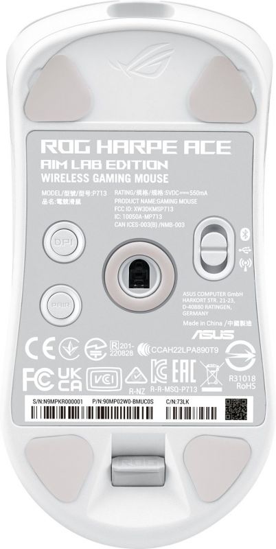 Миша бездротова Asus ROG Harpe Ace Aim Lab Edition White (90MP02W0-BMUA10)