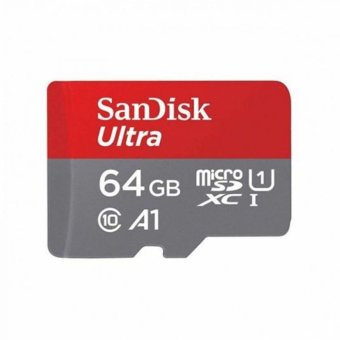 Карта пам`ятi MicroSDXC 64GB UHS-I Class 10 SanDisk Ultra A1 R140MB/s + SD-adapter (SDSQUAB-064G-GN6MA)