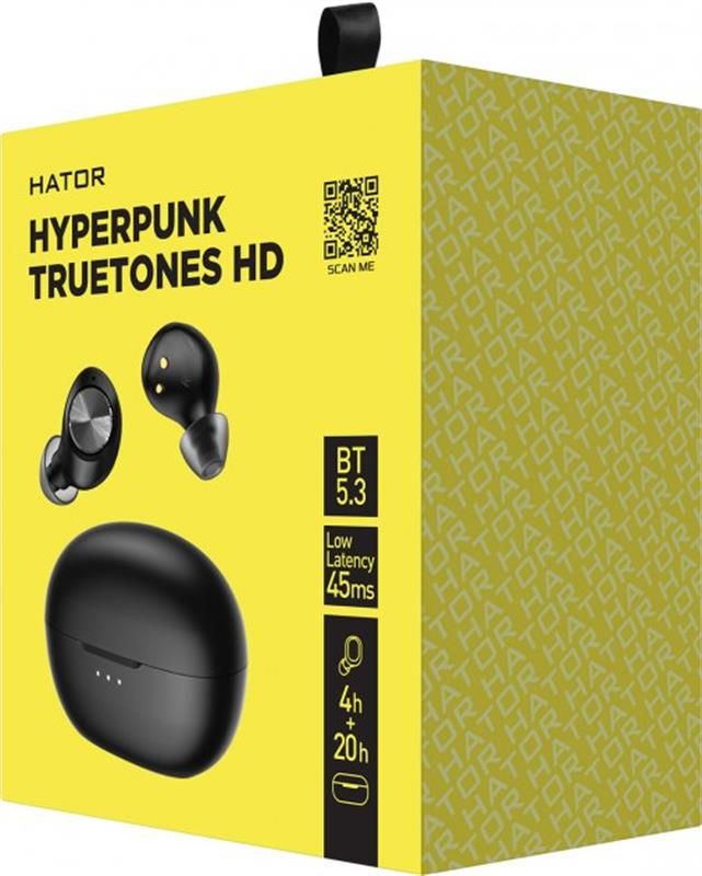 Bluetooth-гарнiтура Hator Hyреrpunk Truetones HD Black (HTA-415)