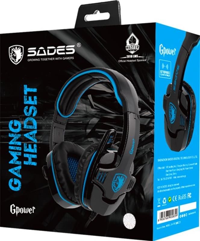 Гарнітура Sades SA-708GT Black/Blue (sa708blj)