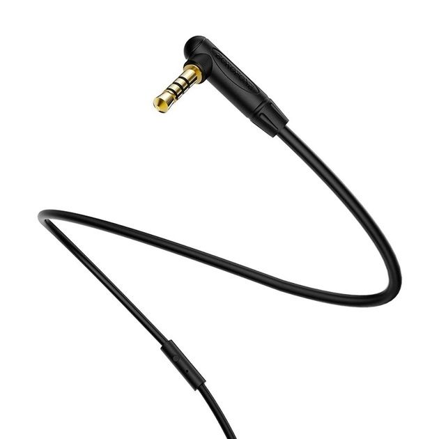 Аудіо-кабель Borofone BL5 3.5 мм - 3.5 мм (M/M), 1 м, кутовий, сірий (BL5G)