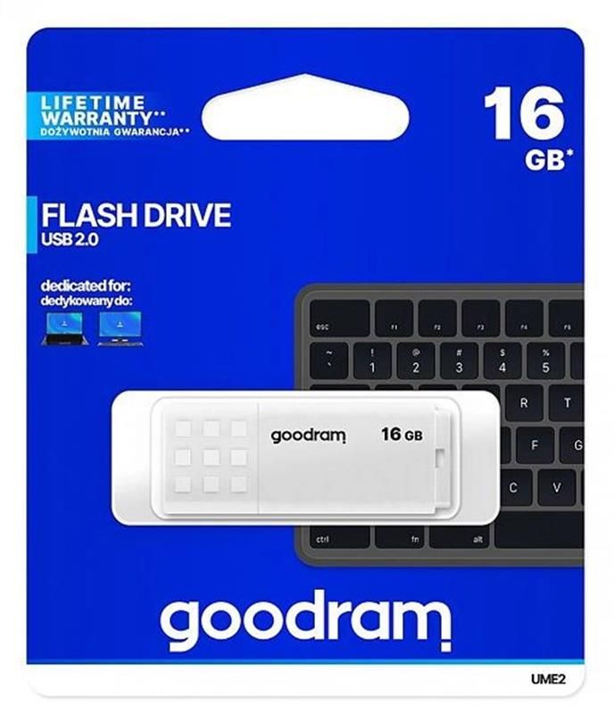 Флеш-накопичувач USB3.2 16GB GOODRAM UME2 White (UME2-0160W0R11)