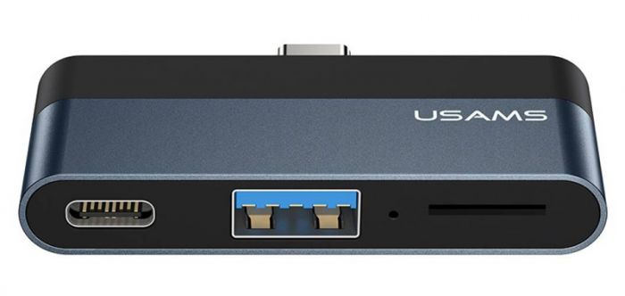 Концентратор USB Type-C Usams US-SJ491 Mini HUB Black (SJ491HUB01)