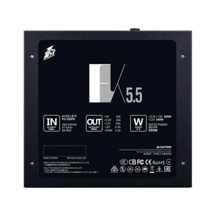 Блок живлення 1stPlayer PS-550FK (FK-550-BK-EU) 550W