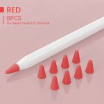 Чохол TPU Goojodoq для наконечника стилуса Apple Pencil (1-2 покоління) (8шт) Red (1005001835985075R)