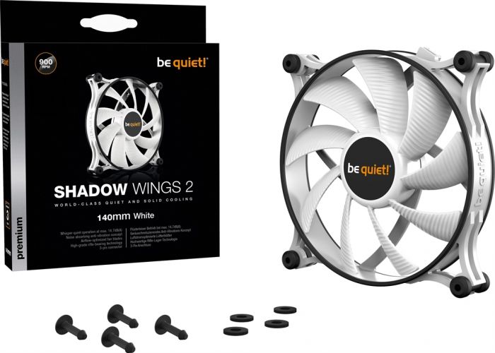Вентилятор be quiet! Shadow Wings 2 140mm White (BL090)