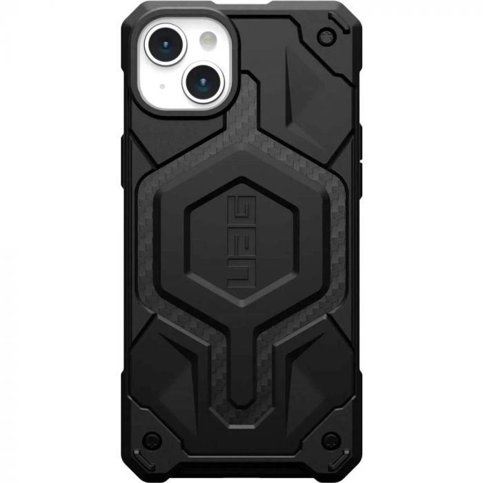 Чохол-накладка Urban Armor Gear Monarch Pro Magsafe для Apple iPhone 15 Plus Carbon Fiber (114220114242)