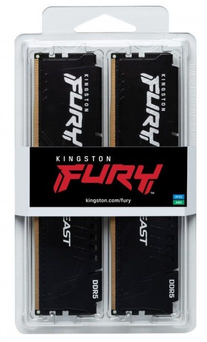 Модуль пам`яті DDR5 2x8GB/5600 Kingston Fury Beast Black (KF556C36BBEK2-16)