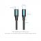 Кабель Vention USB Type-C - USB Type-C (M/M), TPE Round PD 60W, 3 A, 1.5 м, Black (COSBG)