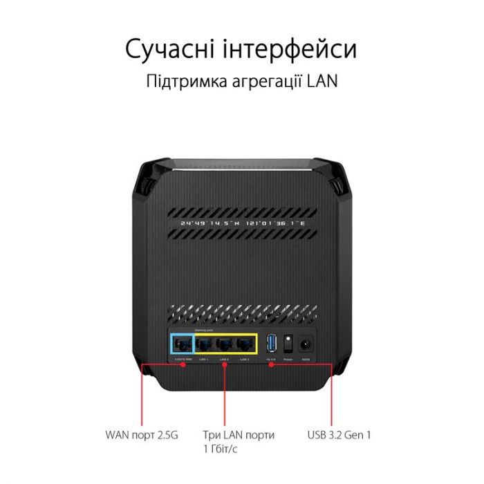 Wi-Fi Mesh система Asus ROG Rapture GT6 2pk Black (90IG07F0-MU9A10)