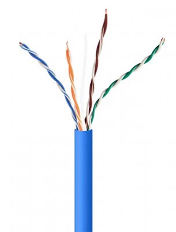 Кабель вита пара Cablexpert (UPC-5004E-SOL-B) CAT5e, алюміній під міддю (CCA з AWG24), неекранований, блакитний, 305м