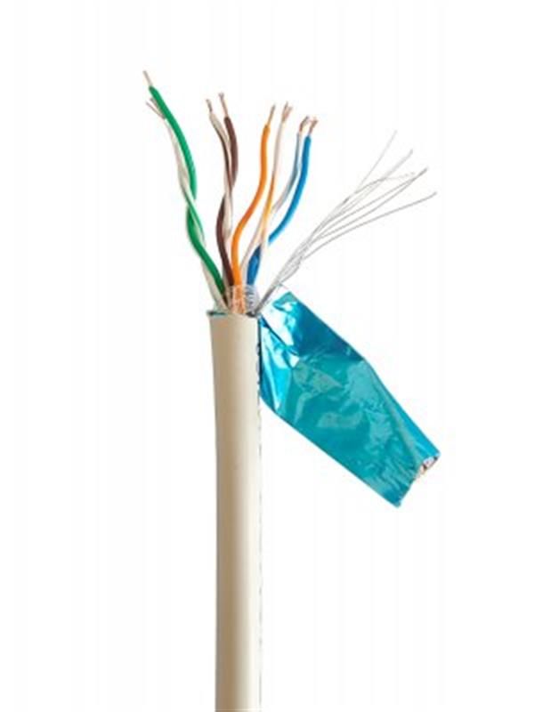 Кабель вита пара Cablexpert FTP (FPC-5004E-L) CAT5e, алюміній під міддю (CCA з AWG24), багатожильний, екранований фольгою, 305м