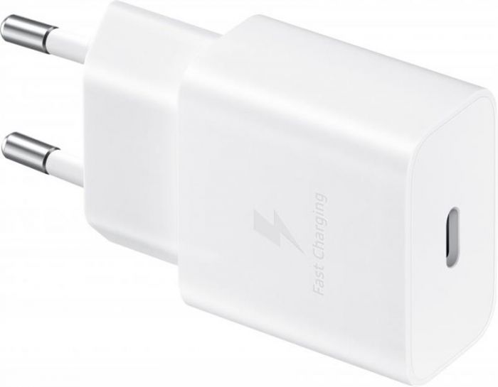 Мережевий зарядний пристрій Samsung 15W (1USBx3A) White (EP-T1510XWEGRU) + кабель Type-C