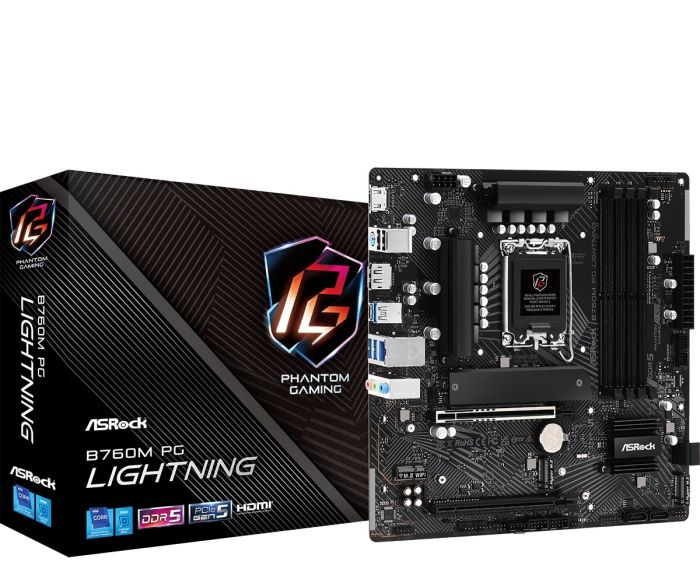 Материнська плата ASRock B760M PG Lightning Socket 1700