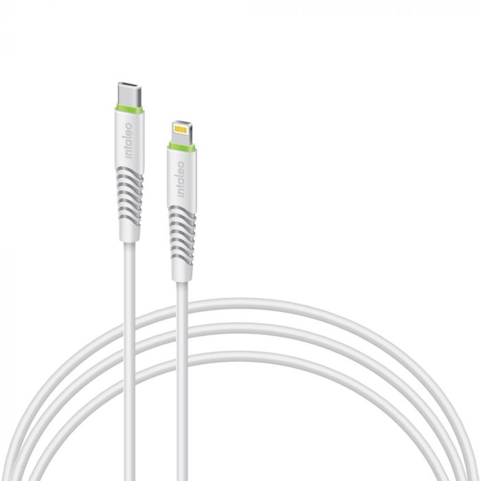 Кабель Intaleo CBFLEXTL0 USB Type-C - Lightning (M/M), 0.2 м, White (1283126580024)
