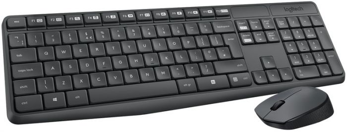 Комплект (клавіатура, миша) бездротовий Logitech MK235 ENG/UKR Grey (920-007931)