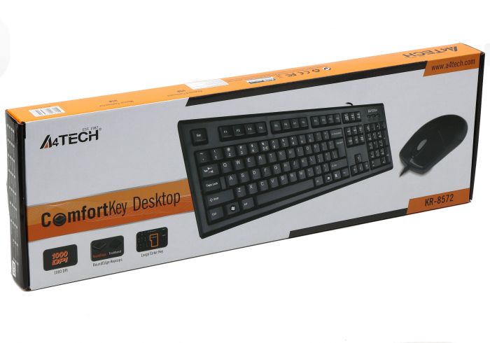 Комплект (клавіатура, миша) A4Tech KR-8572 Black