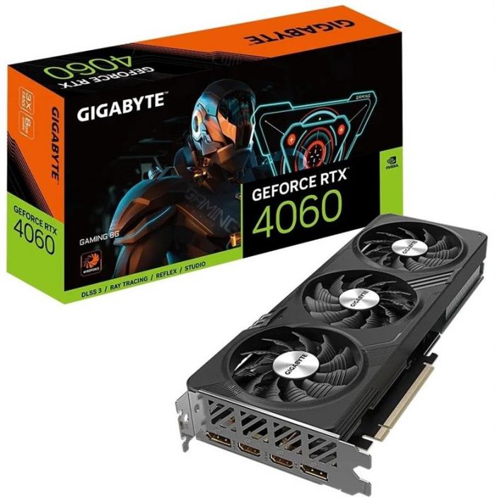 Відеокарта GF RTX 4060 8GB GDDR6 Gaming Gigabyte (GV-N4060GAMING-8GD)