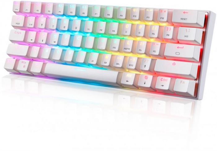 Клавіатура бездротова Motospeed SK62 Outemu Red White (mtsk62wmr)