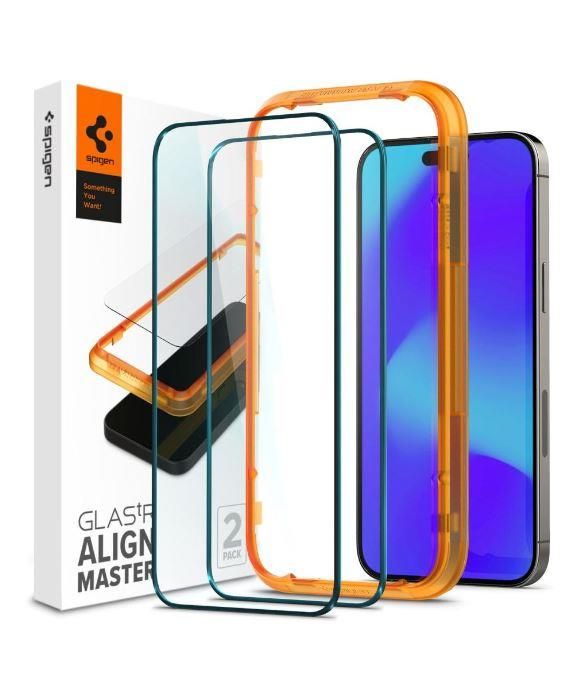 Захисне скло Spigen Glas.tR AlignMaster FC для Apple iPhone 14 Pro, Black, 2шт (AGL05216)