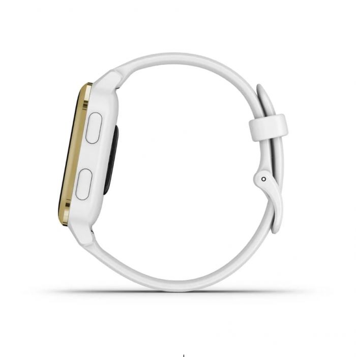 Смарт-годинник Garmin Venu Sq 2 Music Light Gold Aluminum Bezel with White Case and Silicone Band (010-02700-81)