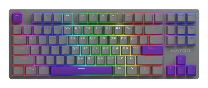 Клавіатура Hator Rockfall 2 Mecha TKL Autograph Edition Titanium (HTK-526)