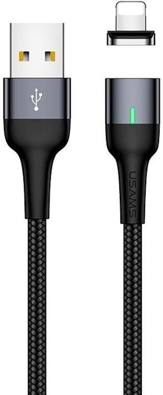 Кабель Usams US-SJ326 USB - Lightning (M/M), магнітний, 1 м, Tarnish (SJ326USB01)