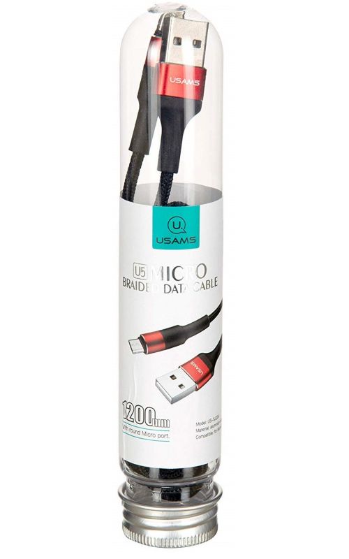 Кабель Usams US-SJ224 USB - micro USB (M/M), 1.2 м, Red (SJ224USB02)