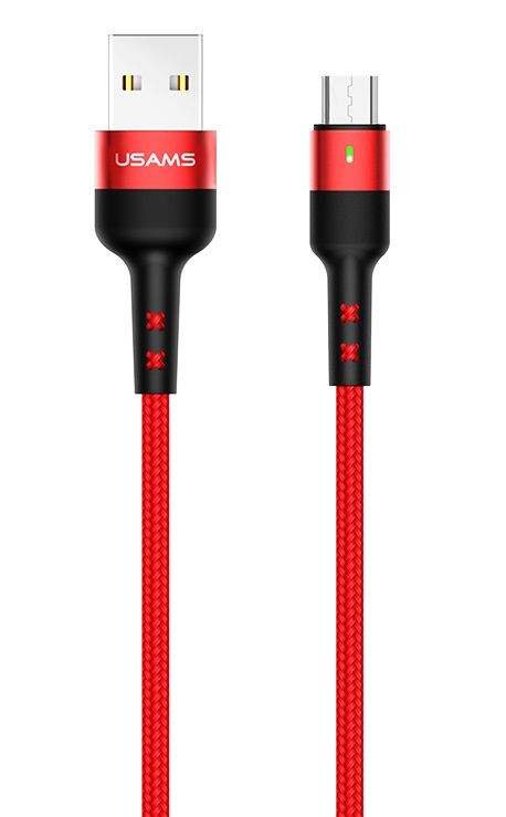 Кабель Usams US-SJ312 USB - Micro USB (M/M), 1 м, Red (SJ312MC02)