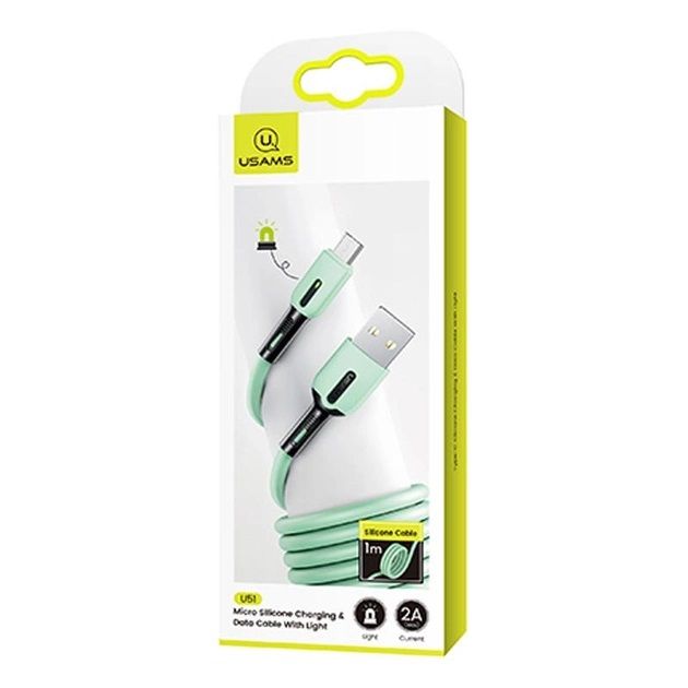 Кабель Usams US-SJ432 USB - Micro USB (M/M), 1 м, Mint (SJ432USB03)