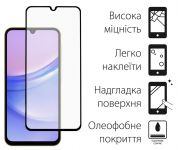 Захисне скло Dengos для Samsung Galaxy A15 4G SM-A155 Black Full Glue (DG-TG2P-11) 2шт