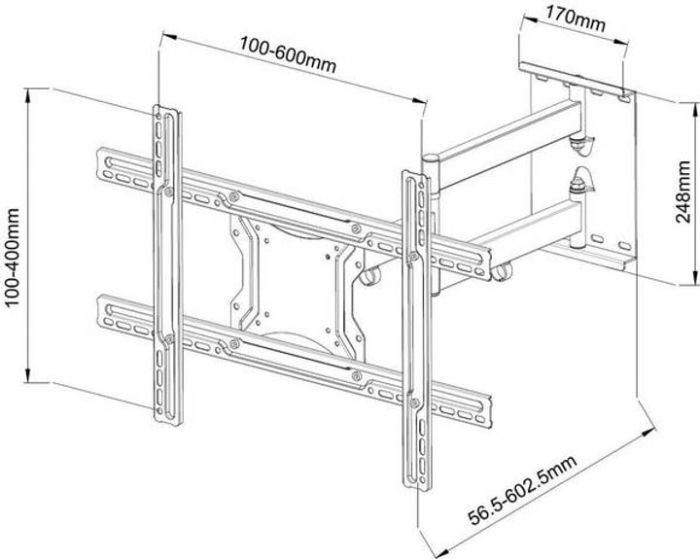 Кронштейн X-Digital PLB136L Black (VESA600х400)