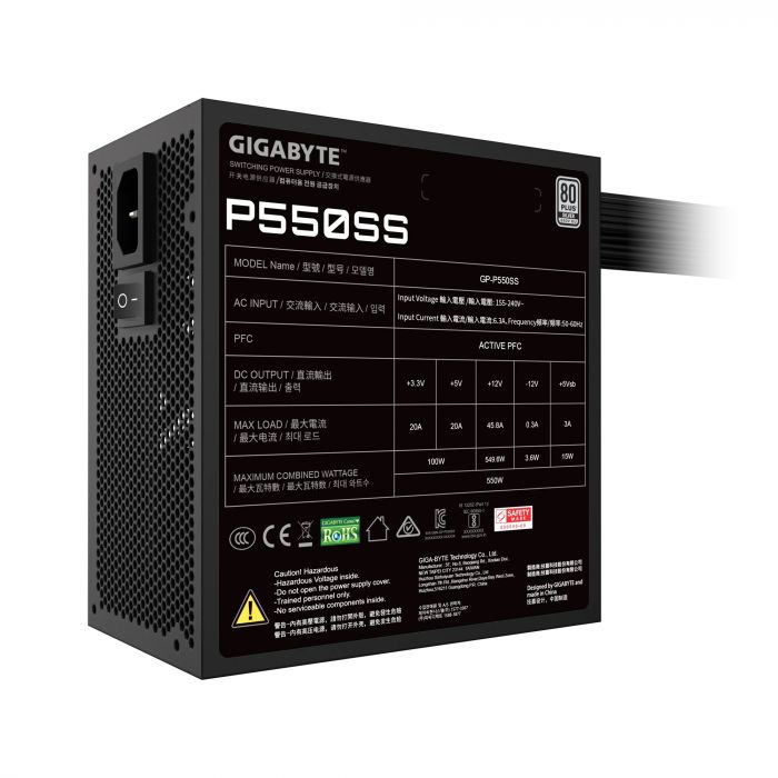 Блок живлення Gigabyte 550W GP-P550SS