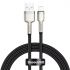 Кабель Baseus Cafule Metal USB - Lightning (M/M), 2.4A, 1 м Black (6953156202245)