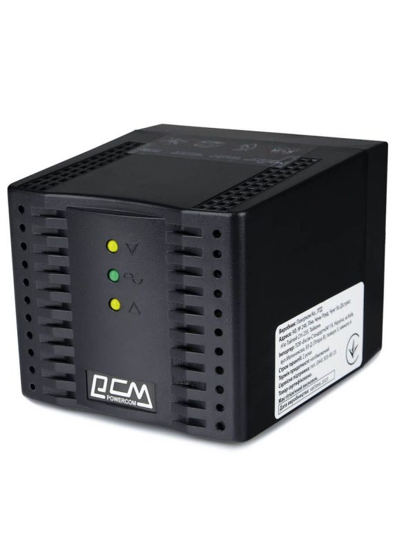 Стабілізатор напруги Powercom TCA-600 black