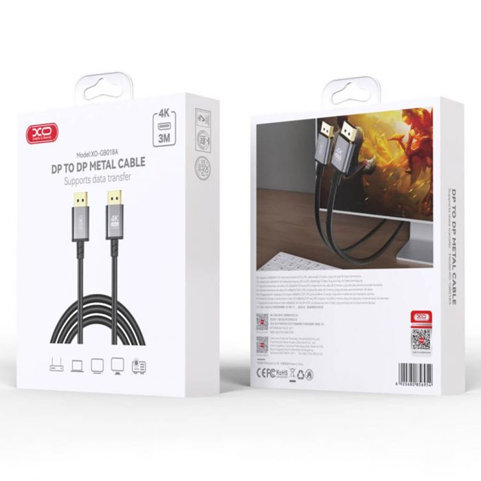 Кабель XO DisplayPort-DisplayPort v1.2, 3 м Tranish (GB018A-DP.tranish)