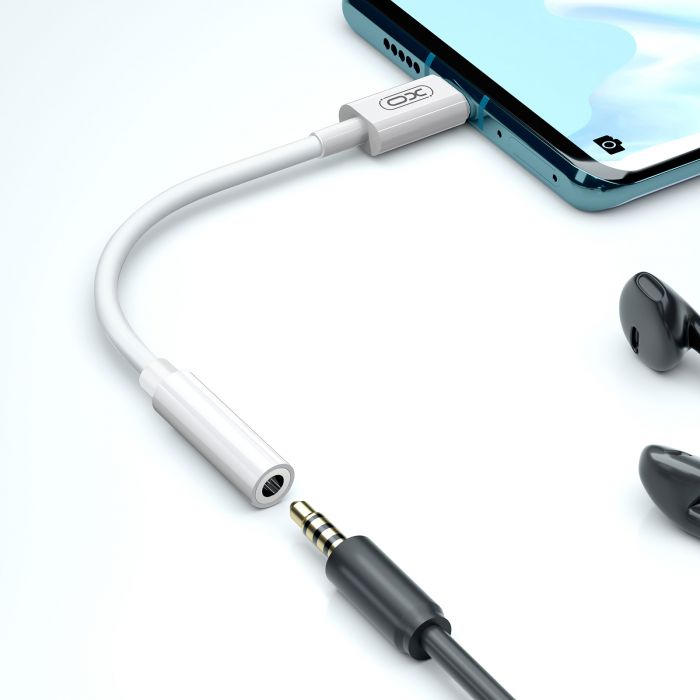 Адаптер XO NB-R161 USB Type-C - 3.5 мм (M/F), 0.14 м, White