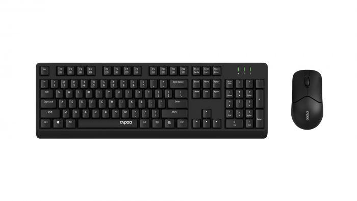 Комплект (клавіатура, миша) бездротовий Rapoo X1500 Wireless Black