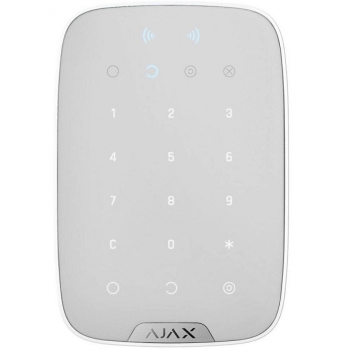 Бездротова сенсорна клавіатура Ajax KeyPad Plus White (38253.83.WH1)
