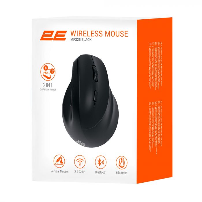 Миша бездротова 2E MF325 Black (2E-MF325WBK)