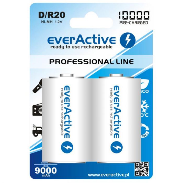 Акумулятор everActive D/HR20 10000mAh BL 2шт