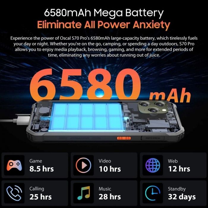 Смартфон Oscal S70 Pro 4/64GB Dual Sim Black