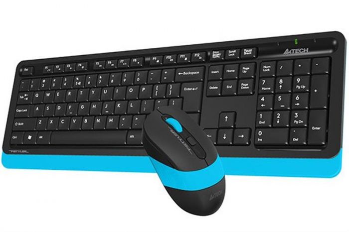 Комплект (клавіатура, миша) бездротовий A4Tech FG1010 Black/Blue