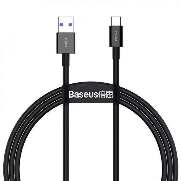 Кабель Baseus Superior Fast Charging USB - USB-C, 66W, 1м Black (6953156205499)