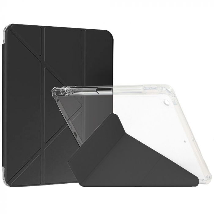 Чохол-книжка BeCover Ultra Slim Origami Transparent з кріпленням Apple Pencil для Apple iPad 10.2 2019/2020/2021 Black (711098)