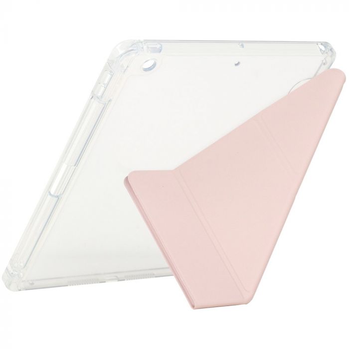 Чохол-книжка BeCover Ultra Slim Origami Transparent з кріпленням Apple Pencil для Apple iPad 10.2 2019/2020/2021 Pink (711100)