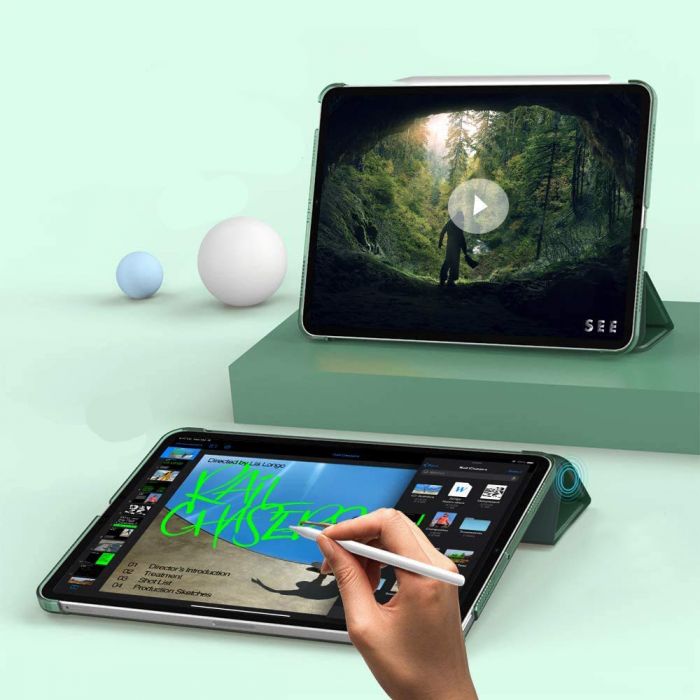 Чохол BeCover Tri Fold Hard для Apple iPad Air 11" M2 2024 Dark Green (711414)